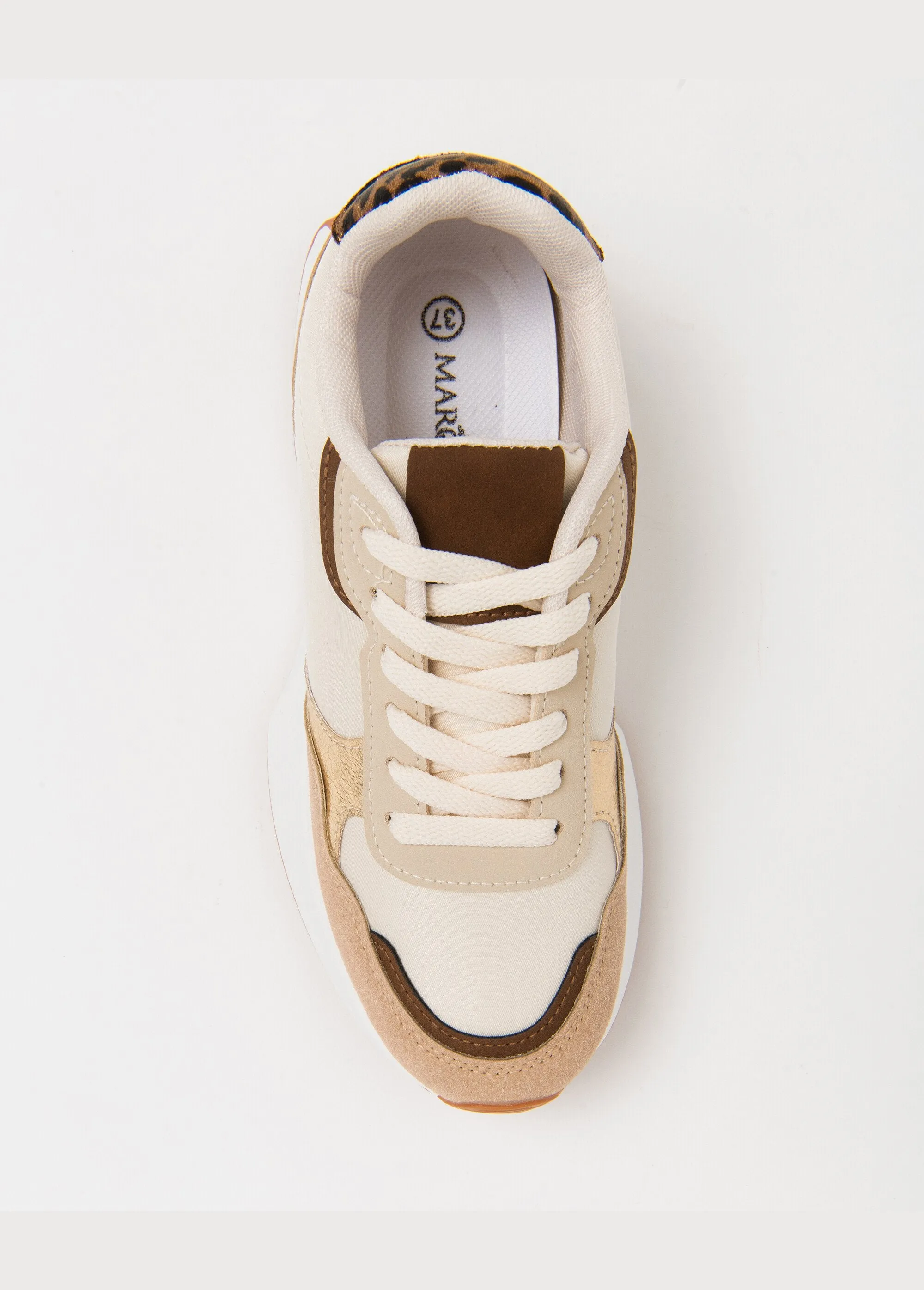 Thick sole sneakers with iridescent details