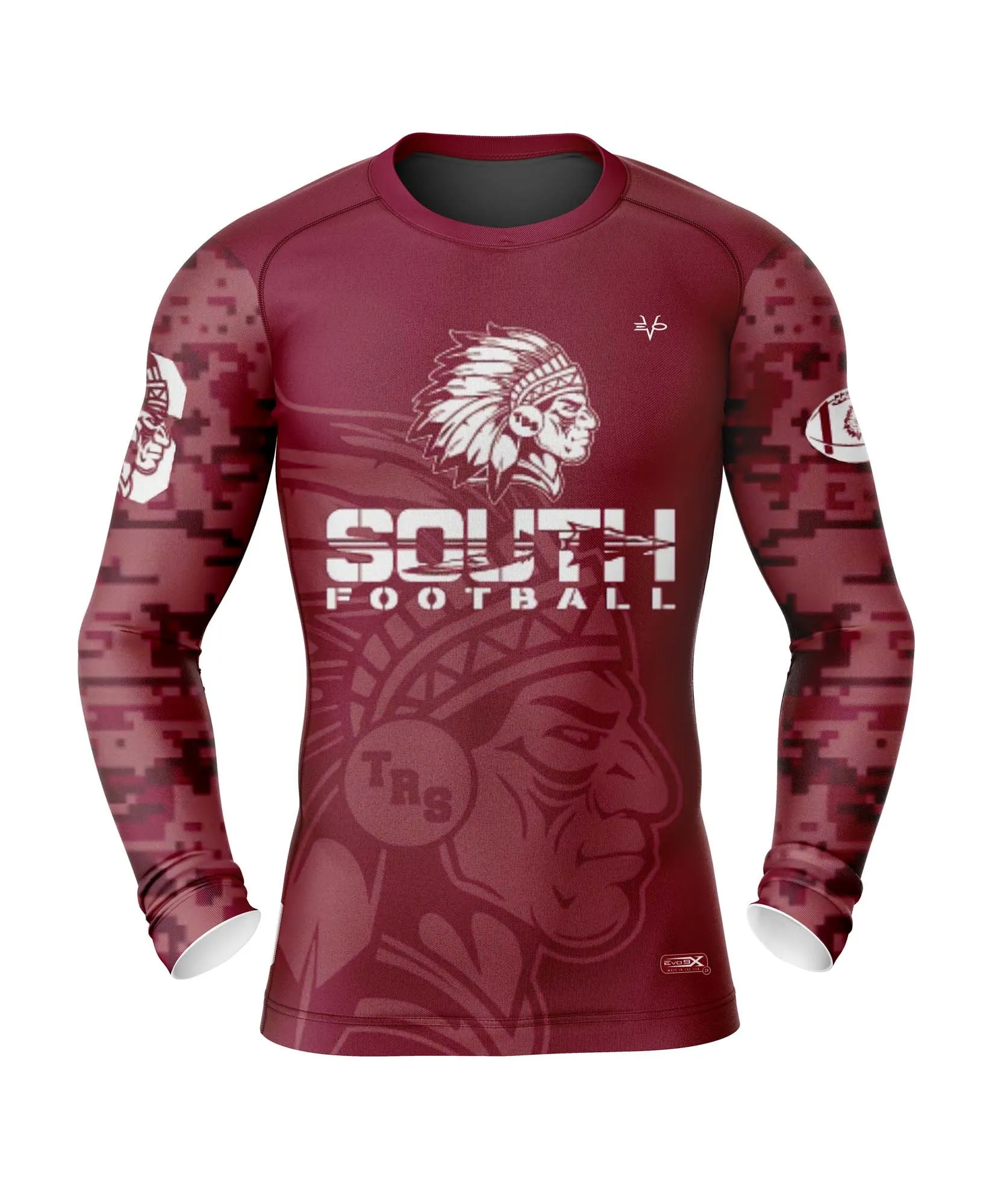 TOMS RIVER SOUTH FOOTBALL Long Sleeve Compression Shirt