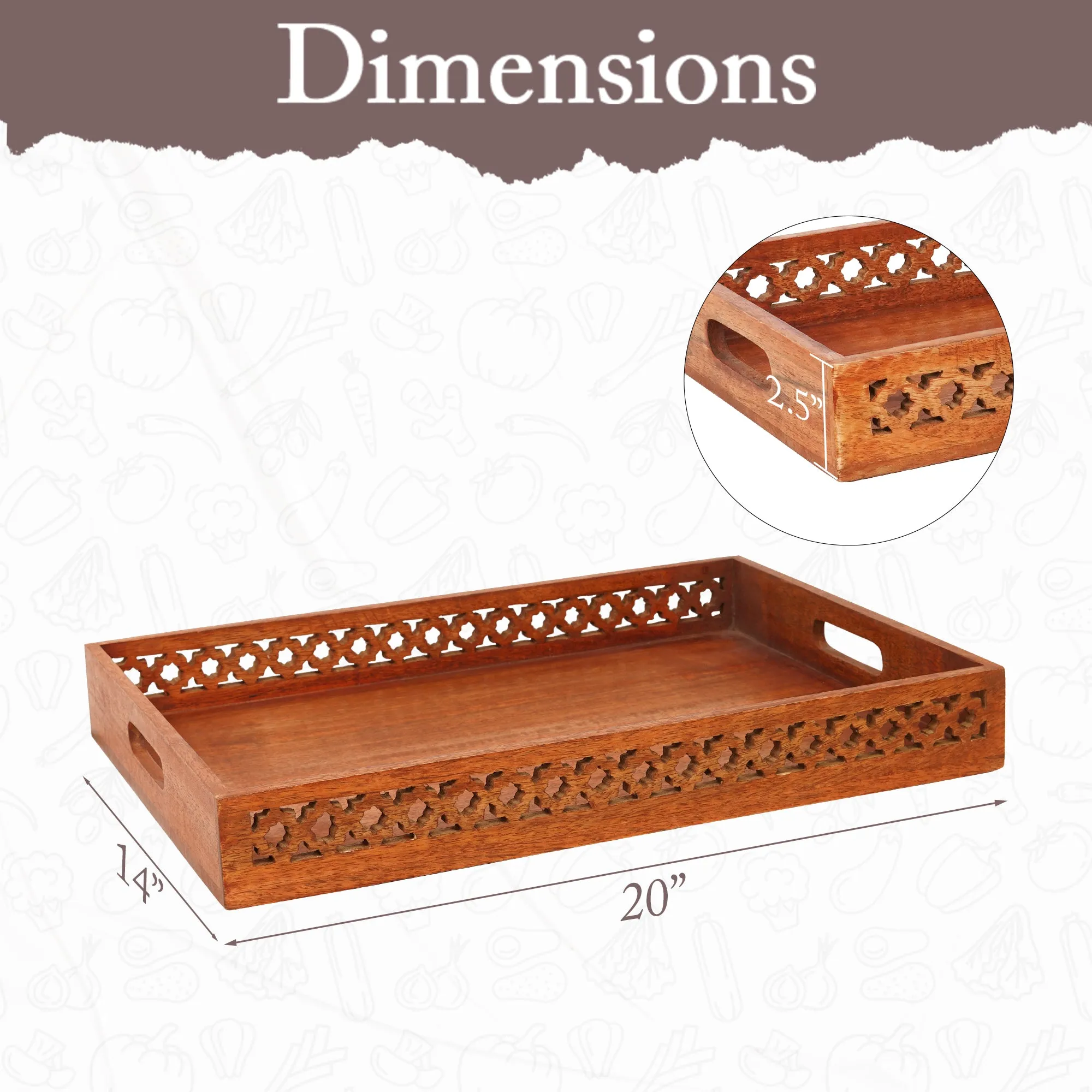 Trellis in Medium Polish Decorative Trays
