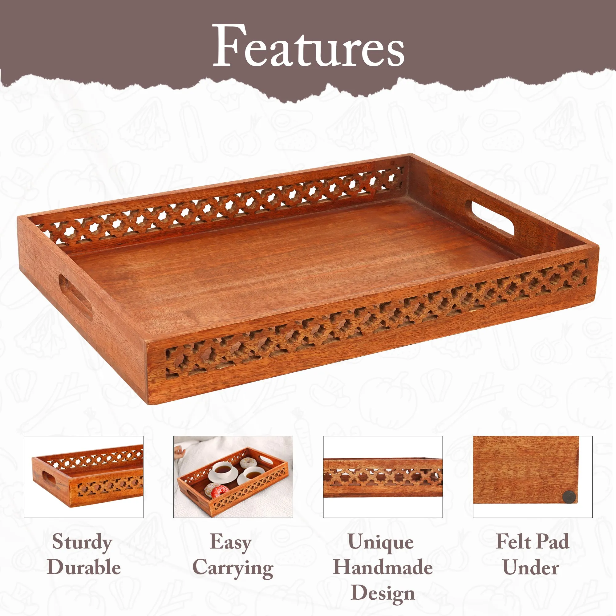 Trellis in Medium Polish Decorative Trays