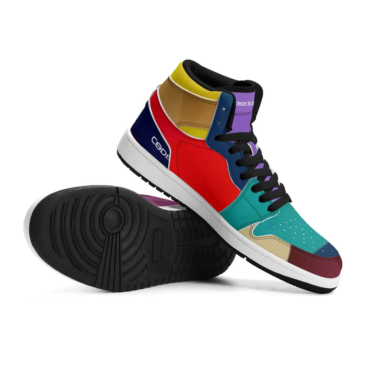 Unisex New Synthetic Leather High Top Sneakers
