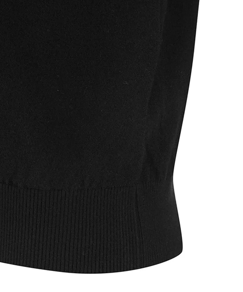 Vice Golf Atelier Women's Wide Collar Windproof Half Zip-Up Sweater - Black