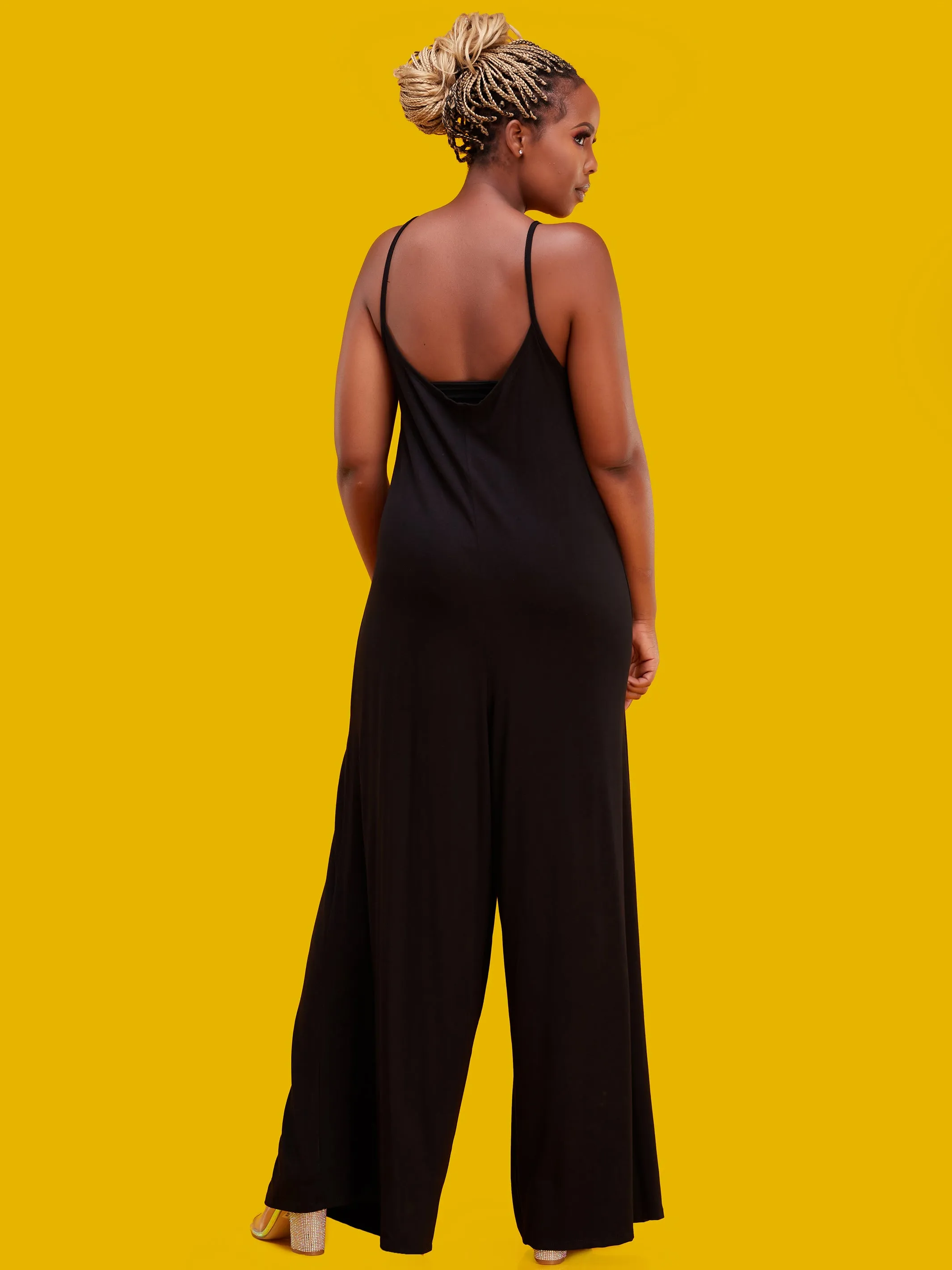 Vivo Jersey Strappy Jumpsuit - Black