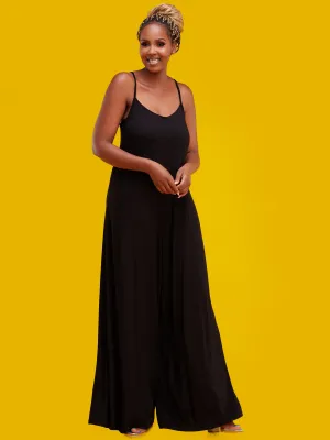 Vivo Jersey Strappy Jumpsuit - Black