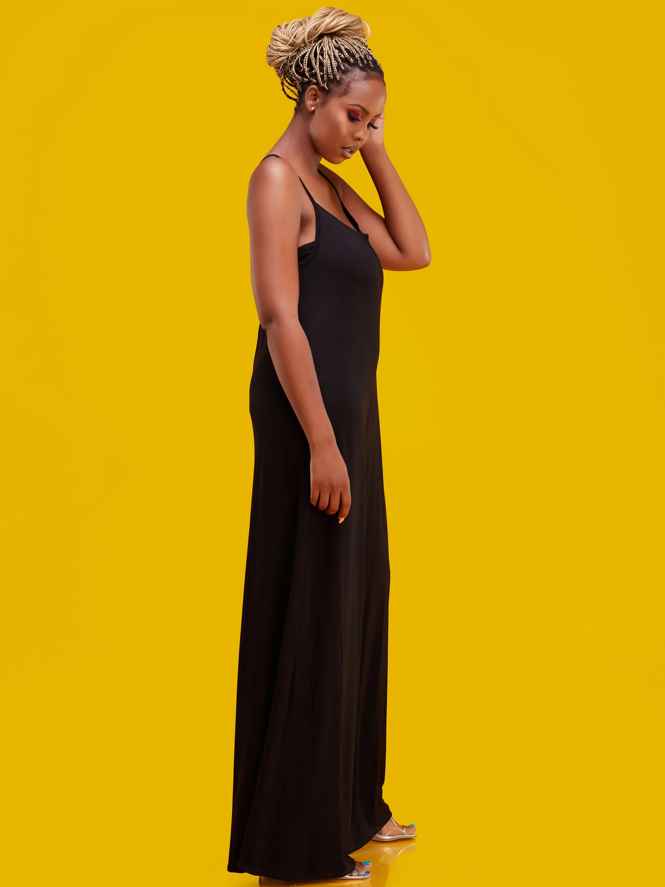 Vivo Jersey Strappy Jumpsuit - Black