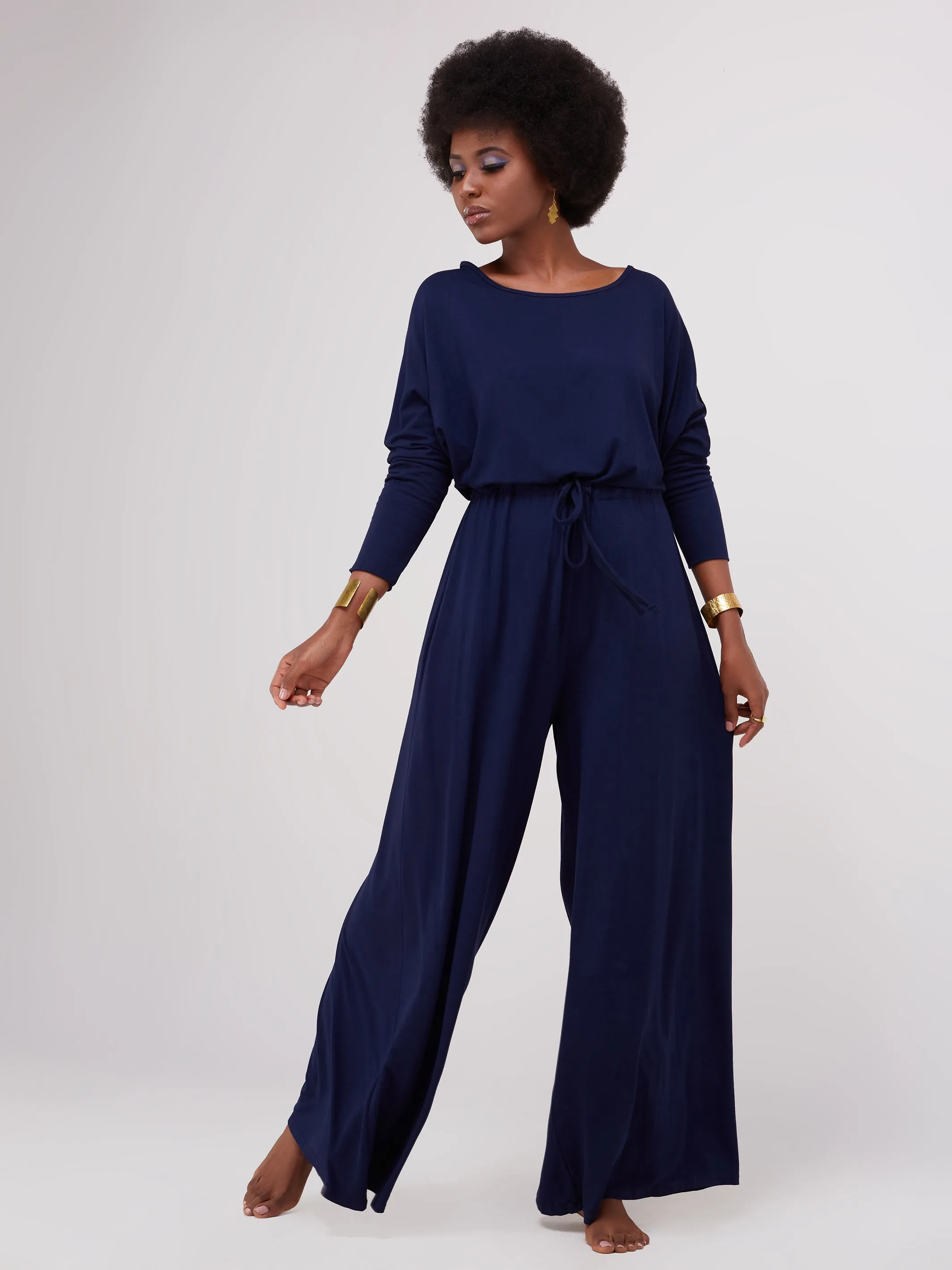 Vivo Lulu Dolman Jumpsuit - Navy Blue