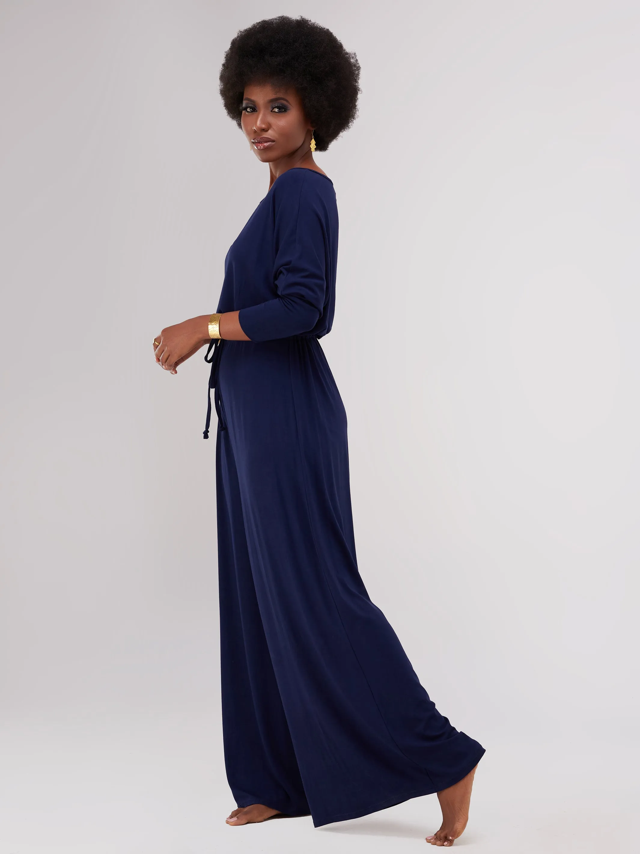 Vivo Lulu Dolman Jumpsuit - Navy Blue