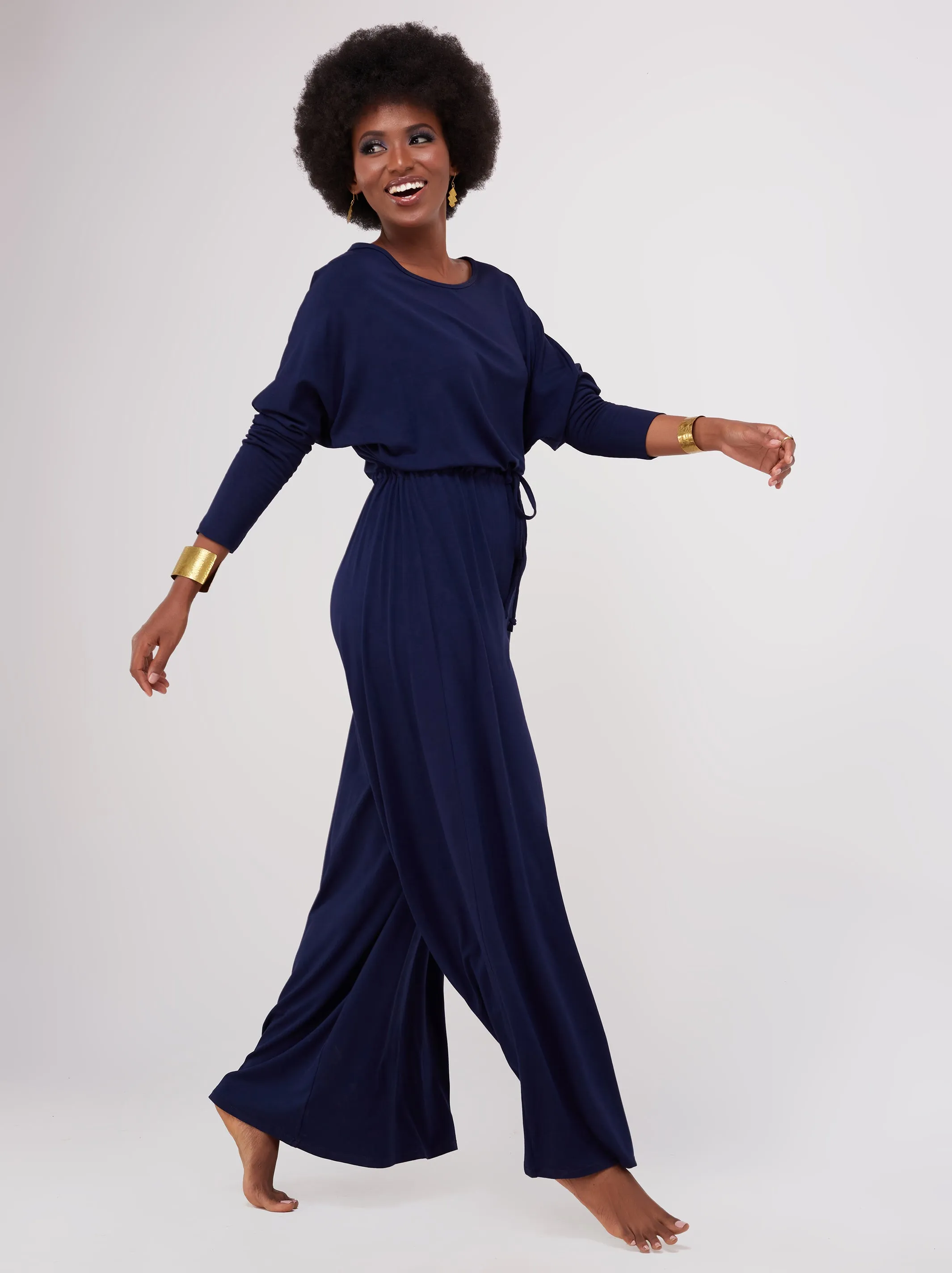 Vivo Lulu Dolman Jumpsuit - Navy Blue