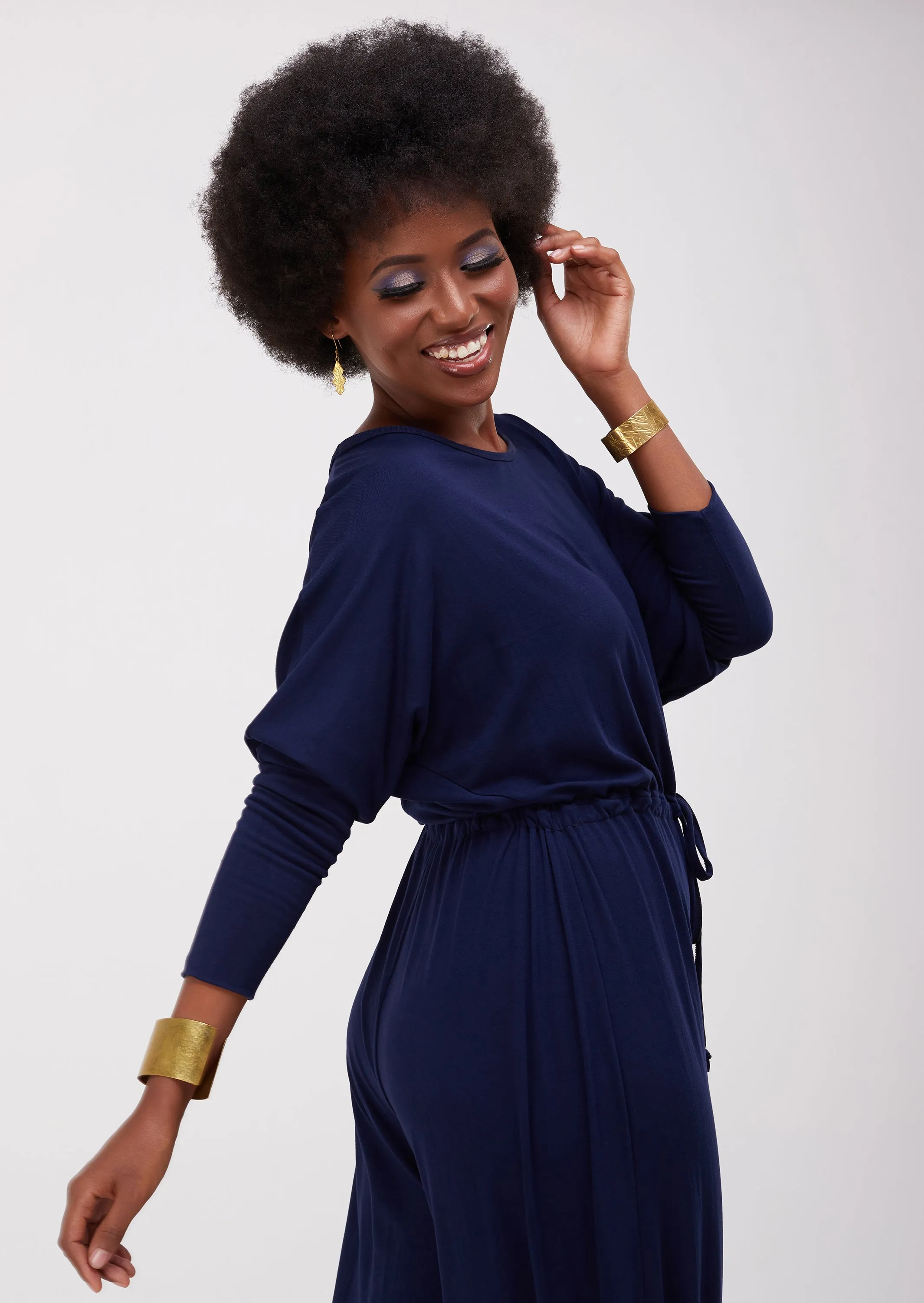 Vivo Lulu Dolman Jumpsuit - Navy Blue
