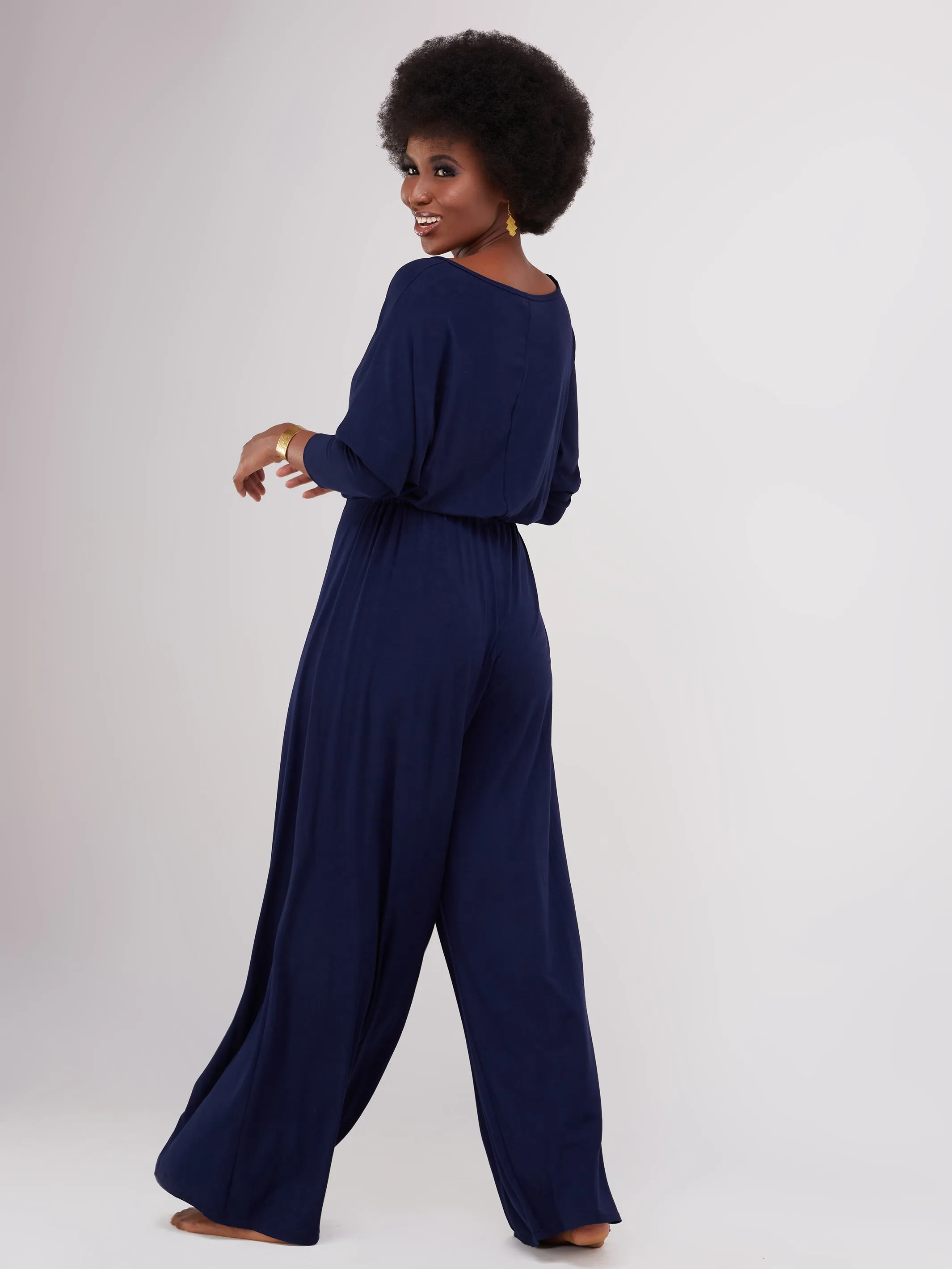 Vivo Lulu Dolman Jumpsuit - Navy Blue