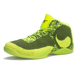 Voit Basketball Shoes Woven embroidered Mens Sneakers High-Top Wavy Grip Wear Non-slip Breathable Outdoor Shoes 53M6031