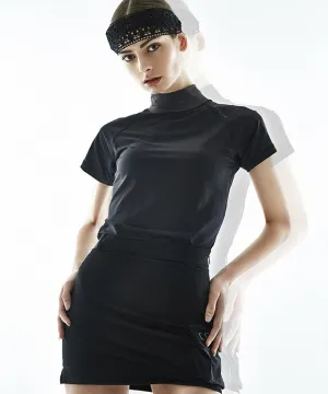[Warehouse Sale] Beach Neck T-Shirt Black