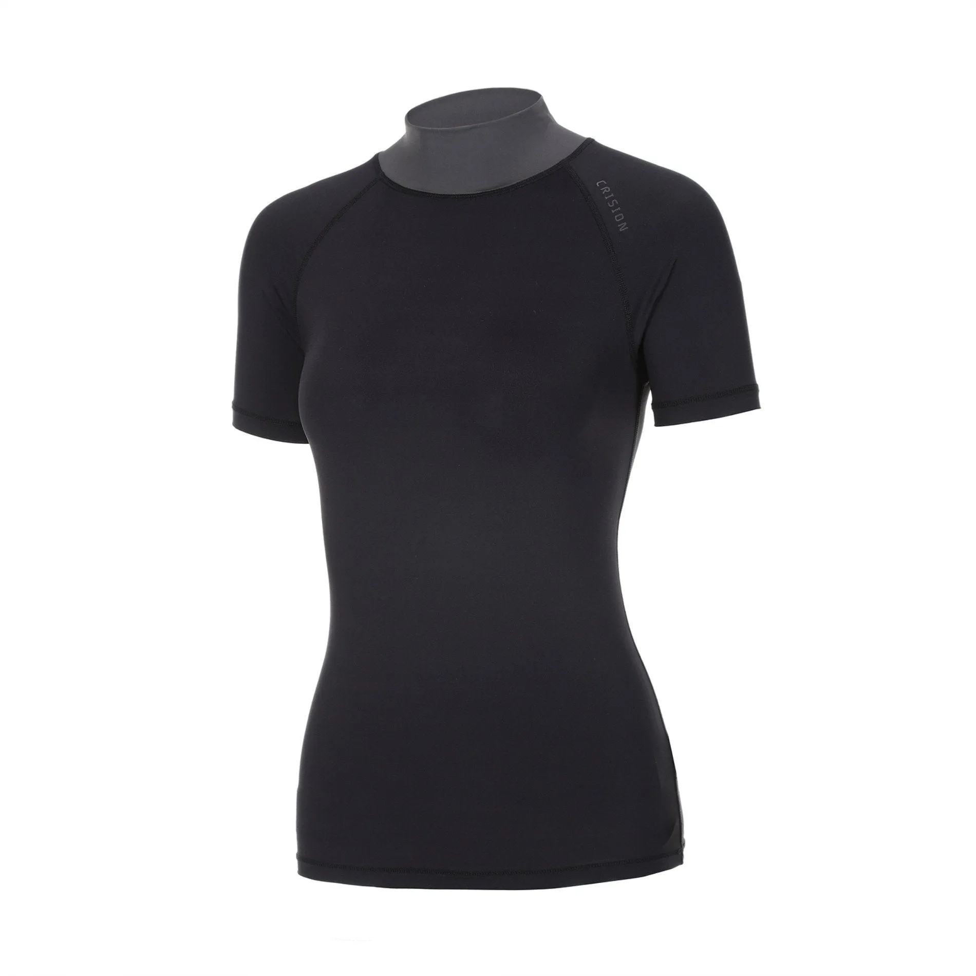 [Warehouse Sale] Beach Neck T-Shirt Black