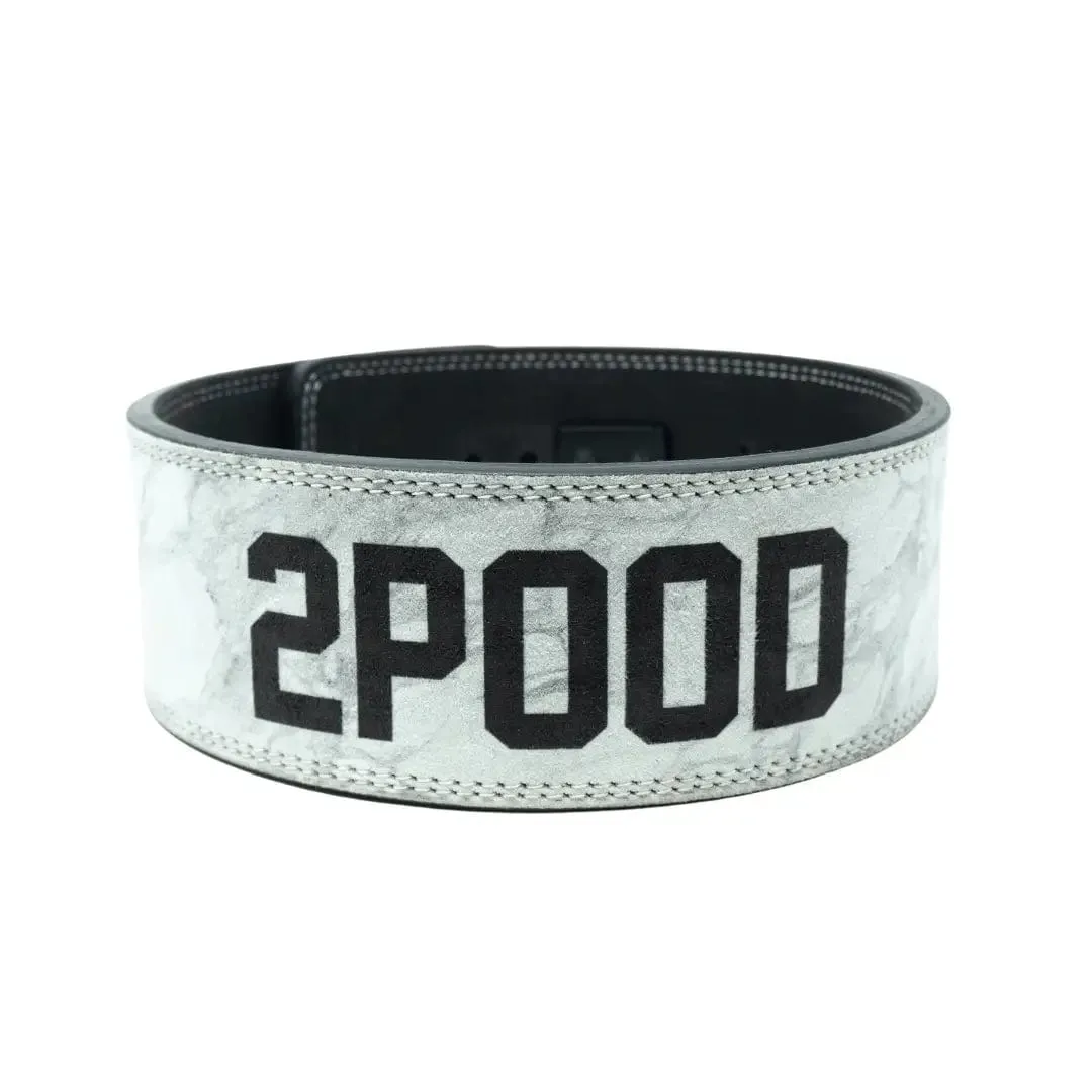 White Marble 10mm Lever Belt