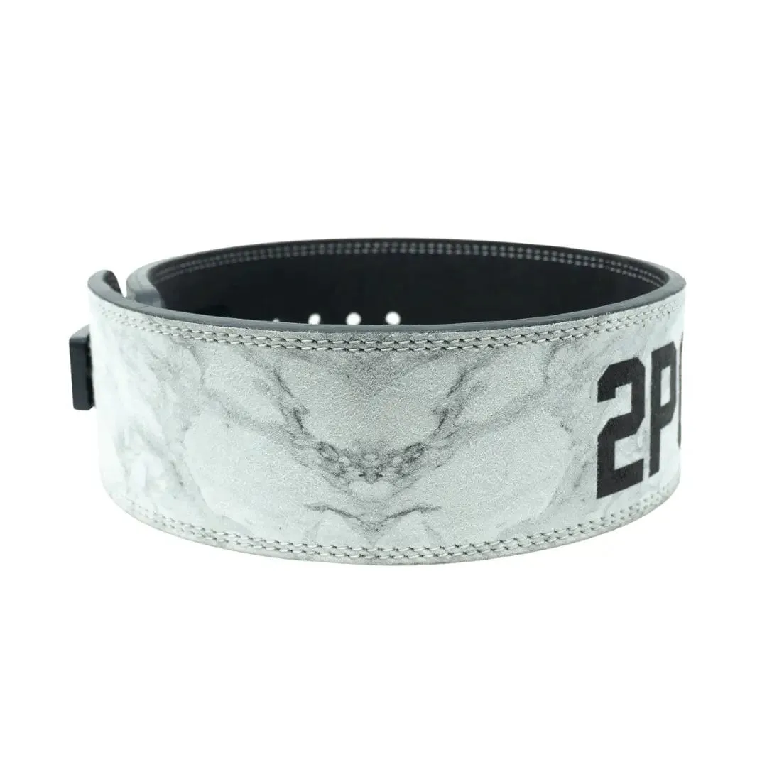 White Marble 10mm Lever Belt