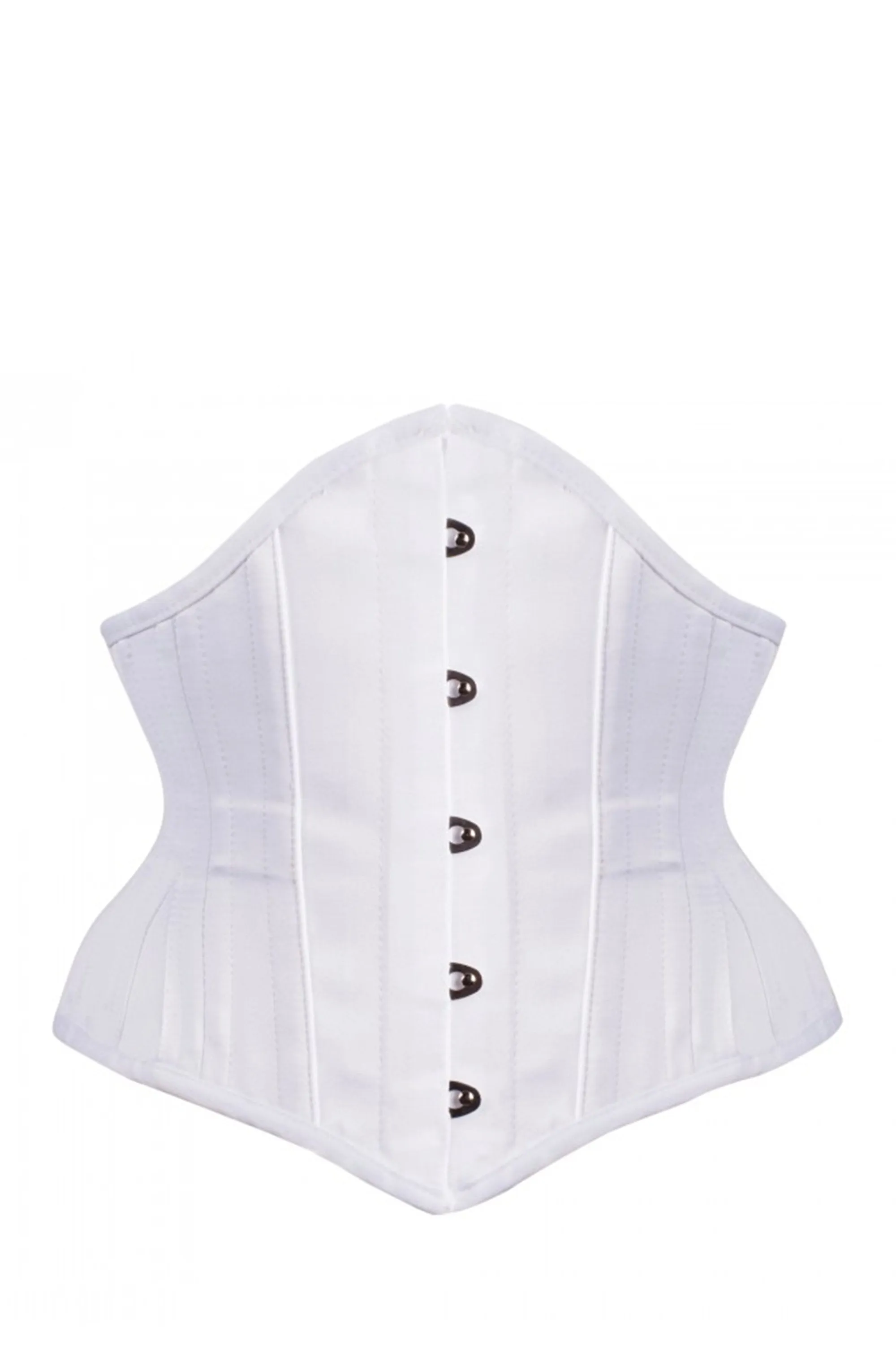 White Satin Waist Training Waspie Underbust