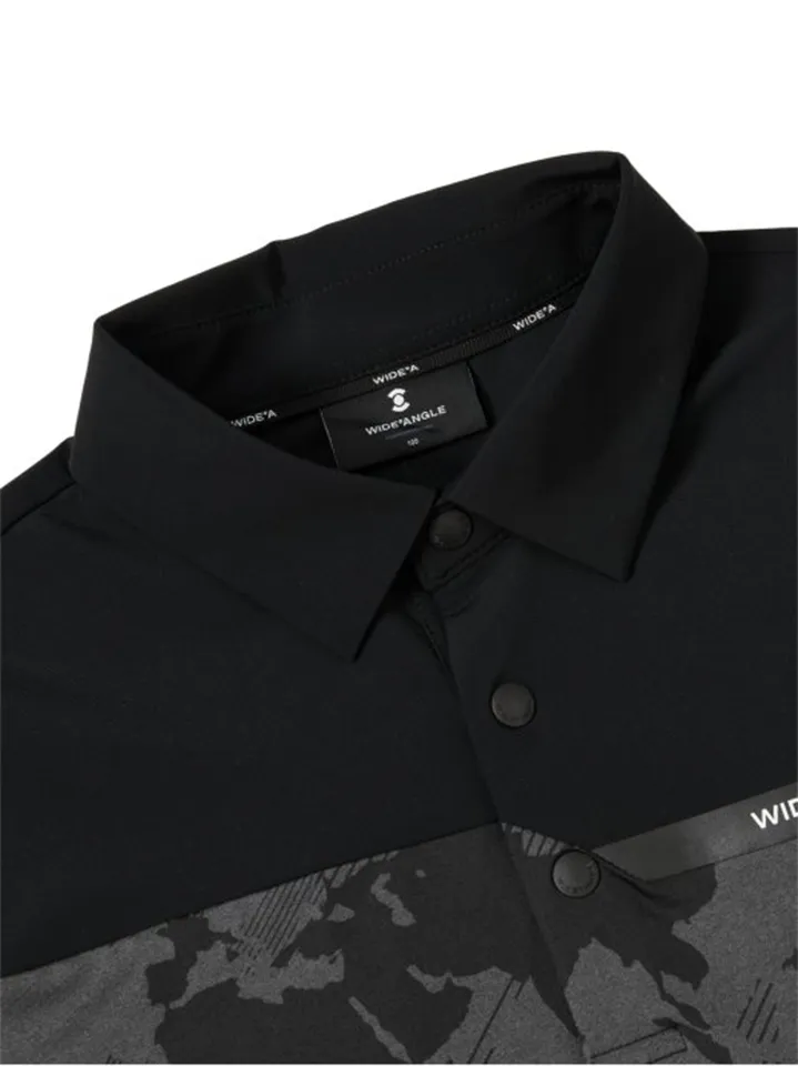 WideAngle: Men's TO Pattern Border Polo T-shirt - 2 Colors