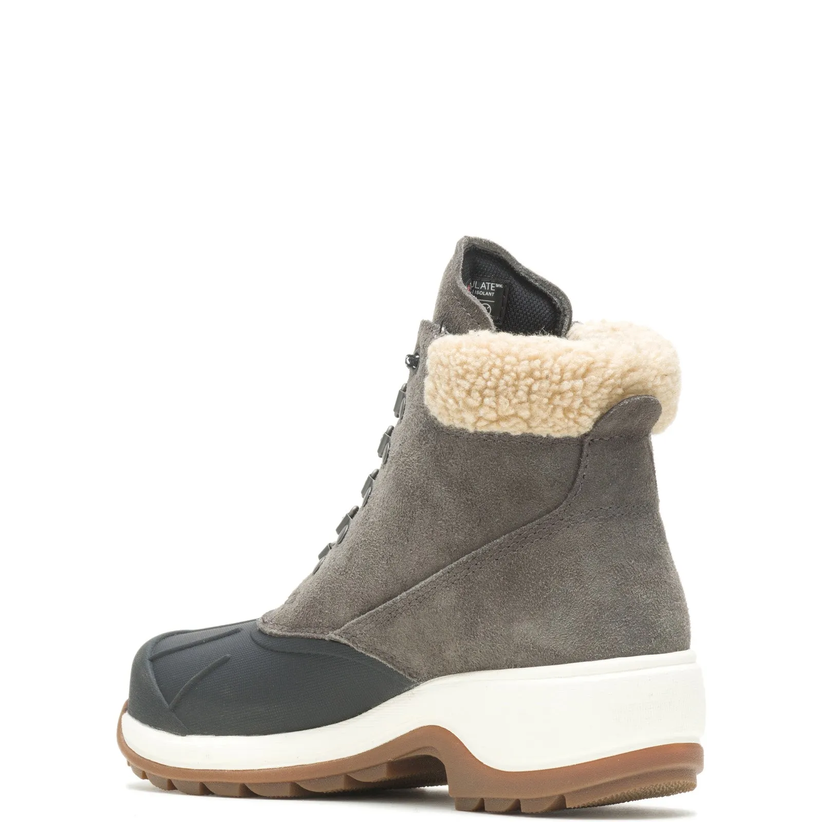 Wolverine Frost Insulated Waterproof W880214 Womens Gray Suede Work Boots