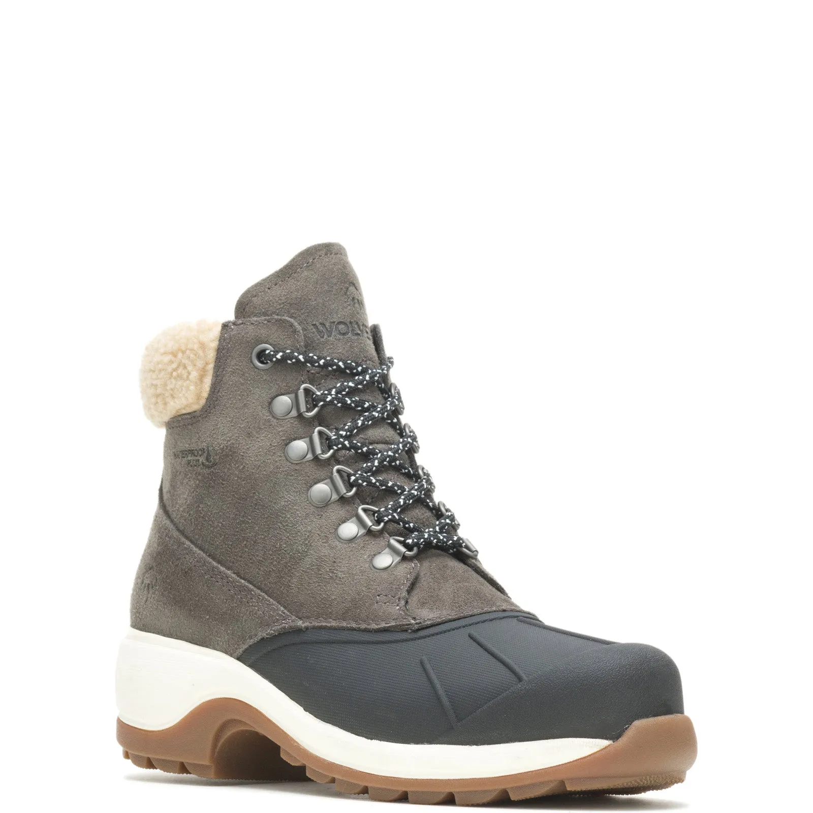 Wolverine Frost Insulated Waterproof W880214 Womens Gray Suede Work Boots