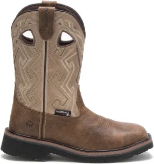 Wolverine Rancher Aztec Steel Toe Wellington WP Womens Brown Work Boots