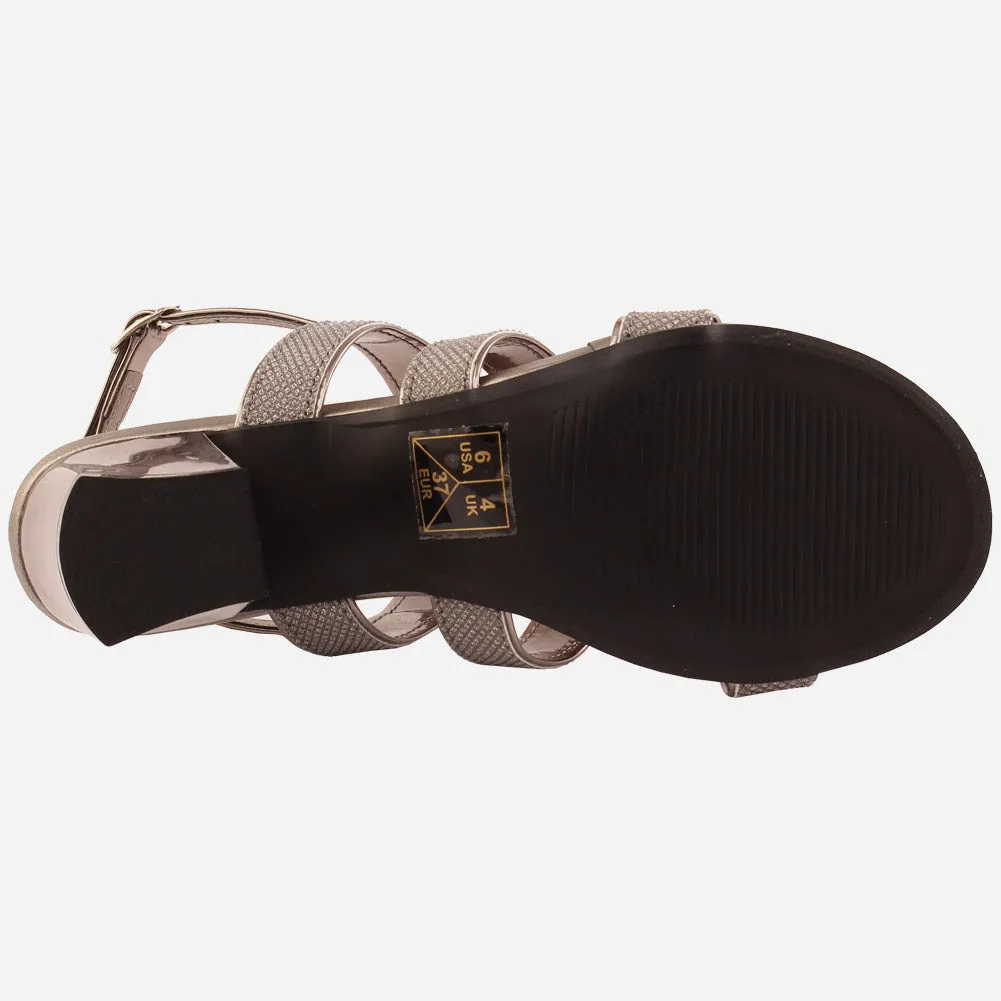 Women "Carmela" Formal Block Heel Sandals
