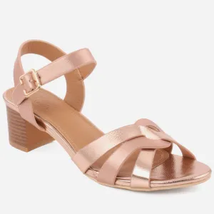 Women" FAY" Multi Color Shiny Block Heel Sandals
