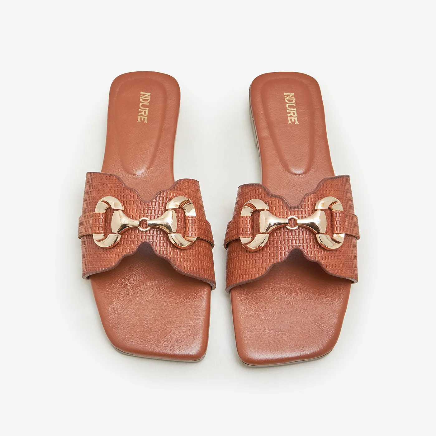 Women's Brooch Embellished Flats