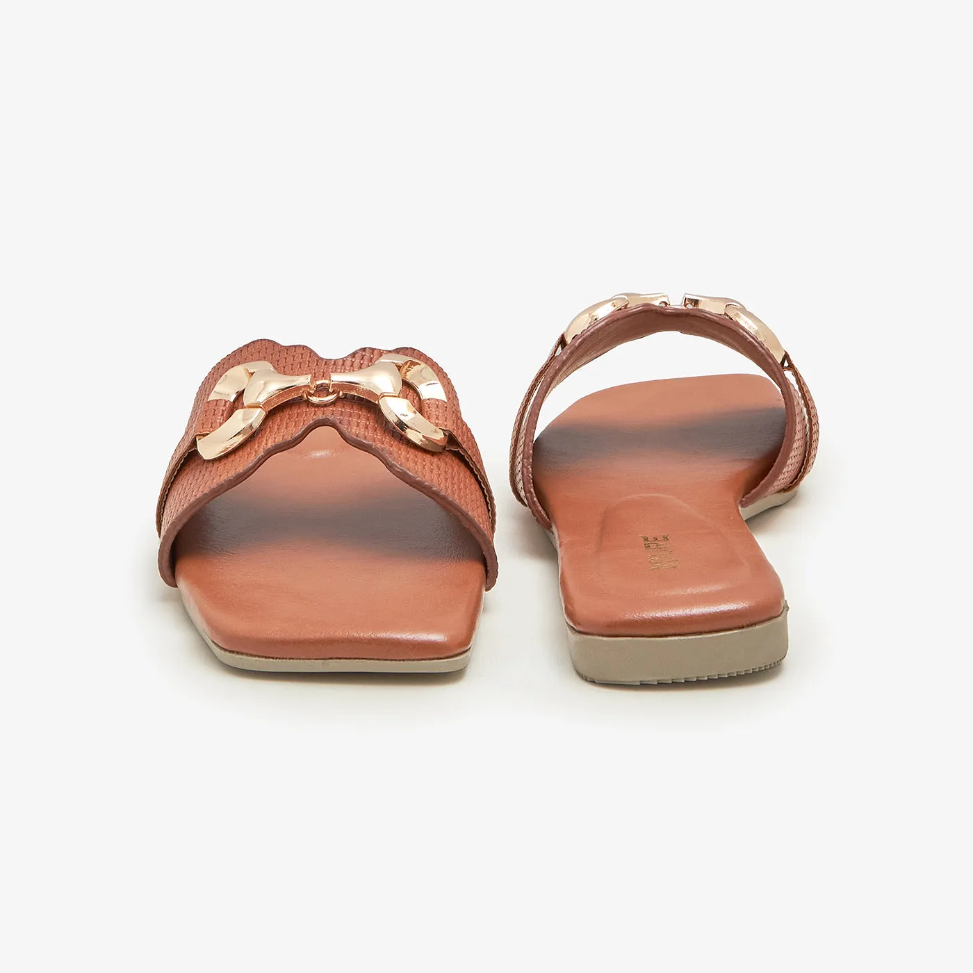 Women's Brooch Embellished Flats