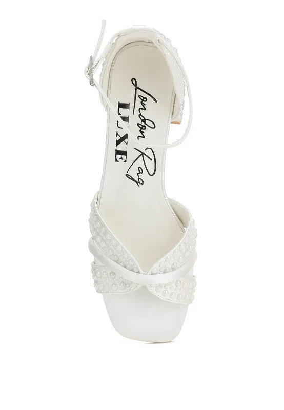 Women's Cinnabon Pearl Embellished Strappy Sandals