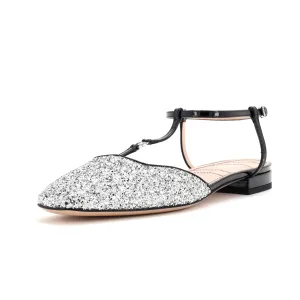 Women's GG Slingback Flats Glitter and Patent