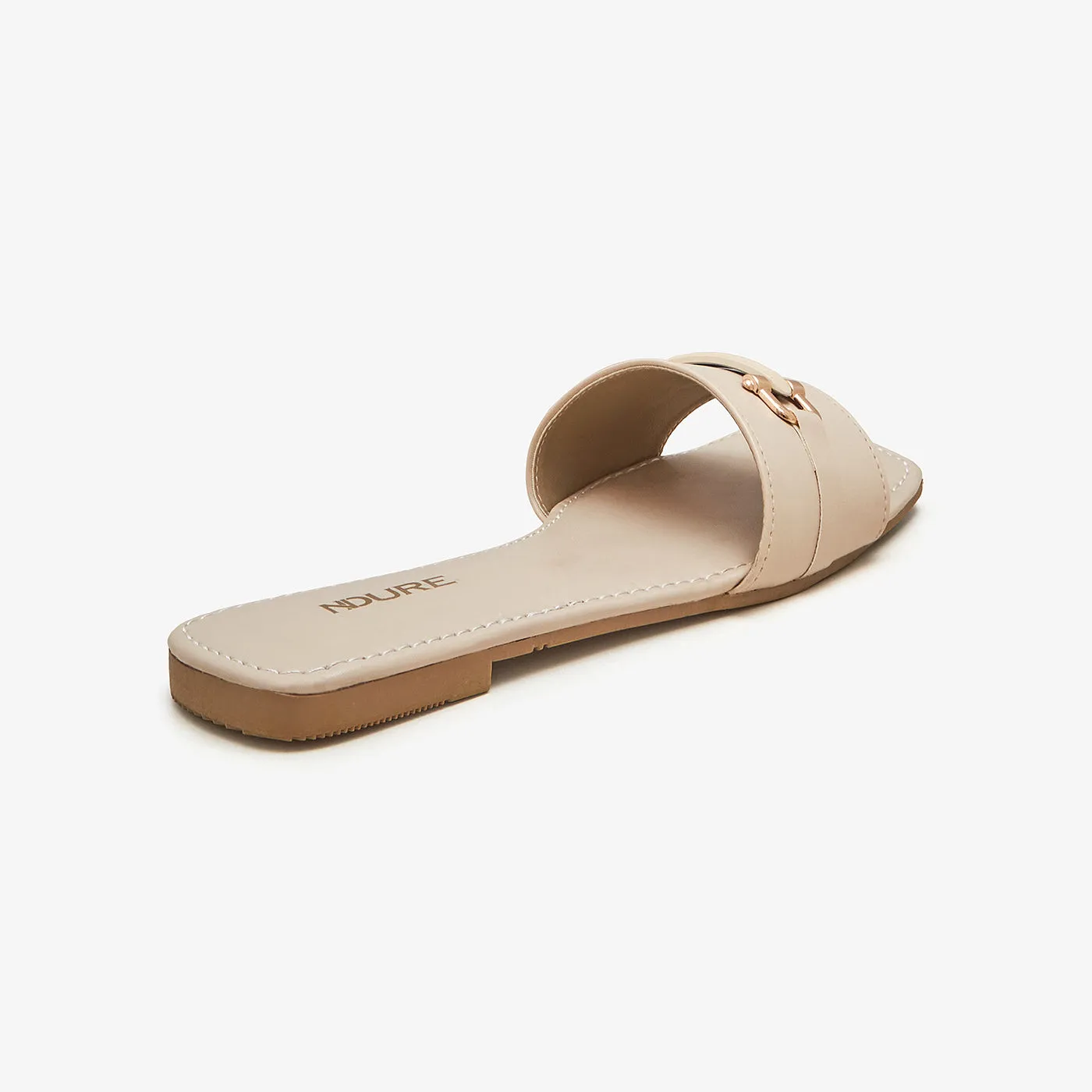 Women's Gold Studded Flats