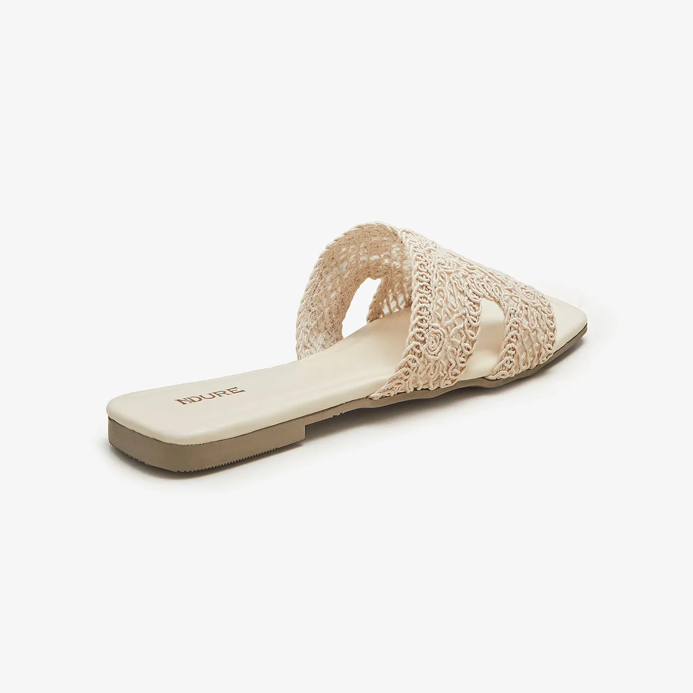 Women’s Lace Cut Slides