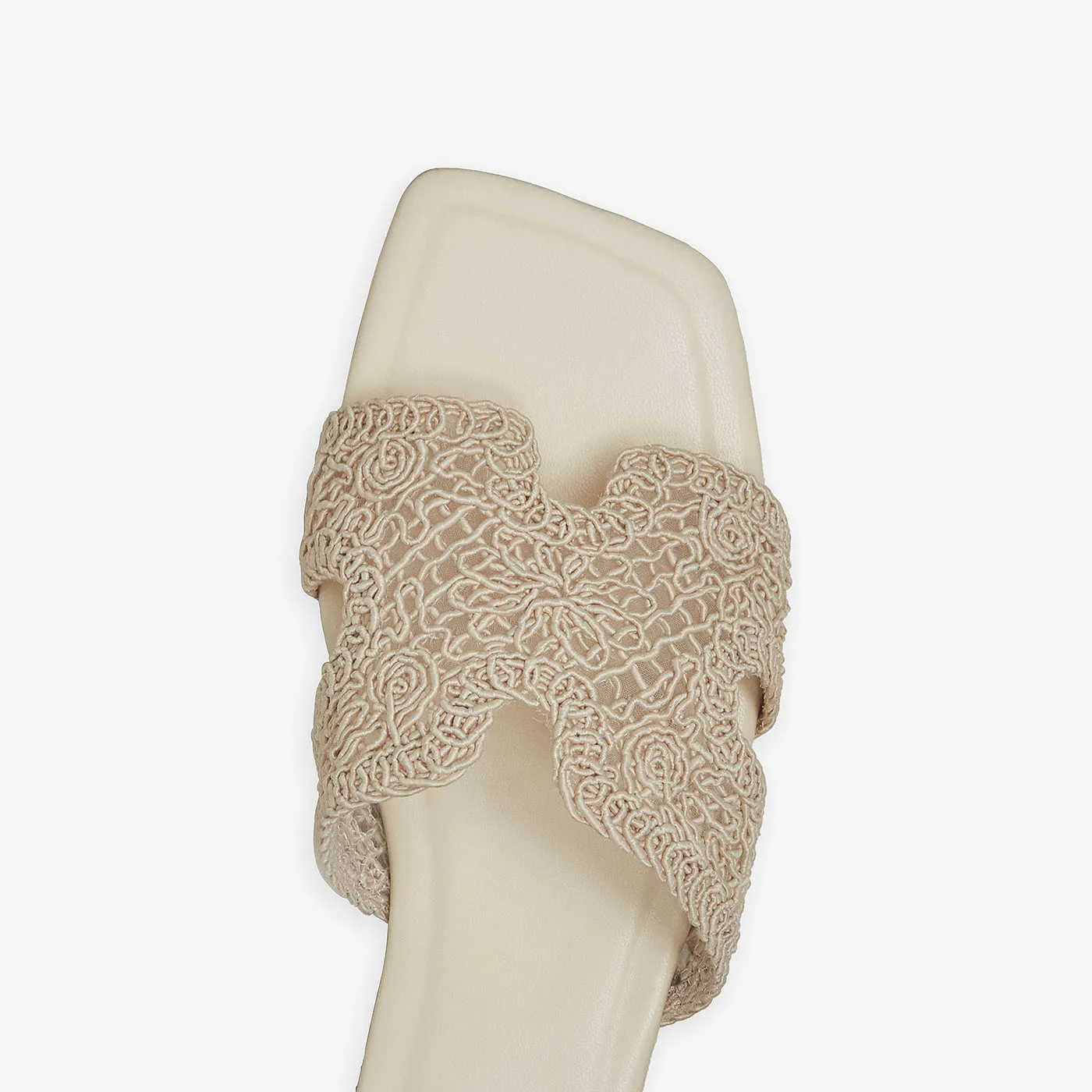 Women’s Lace Cut Slides