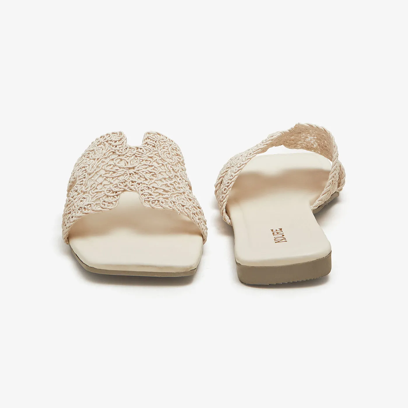 Women’s Lace Cut Slides