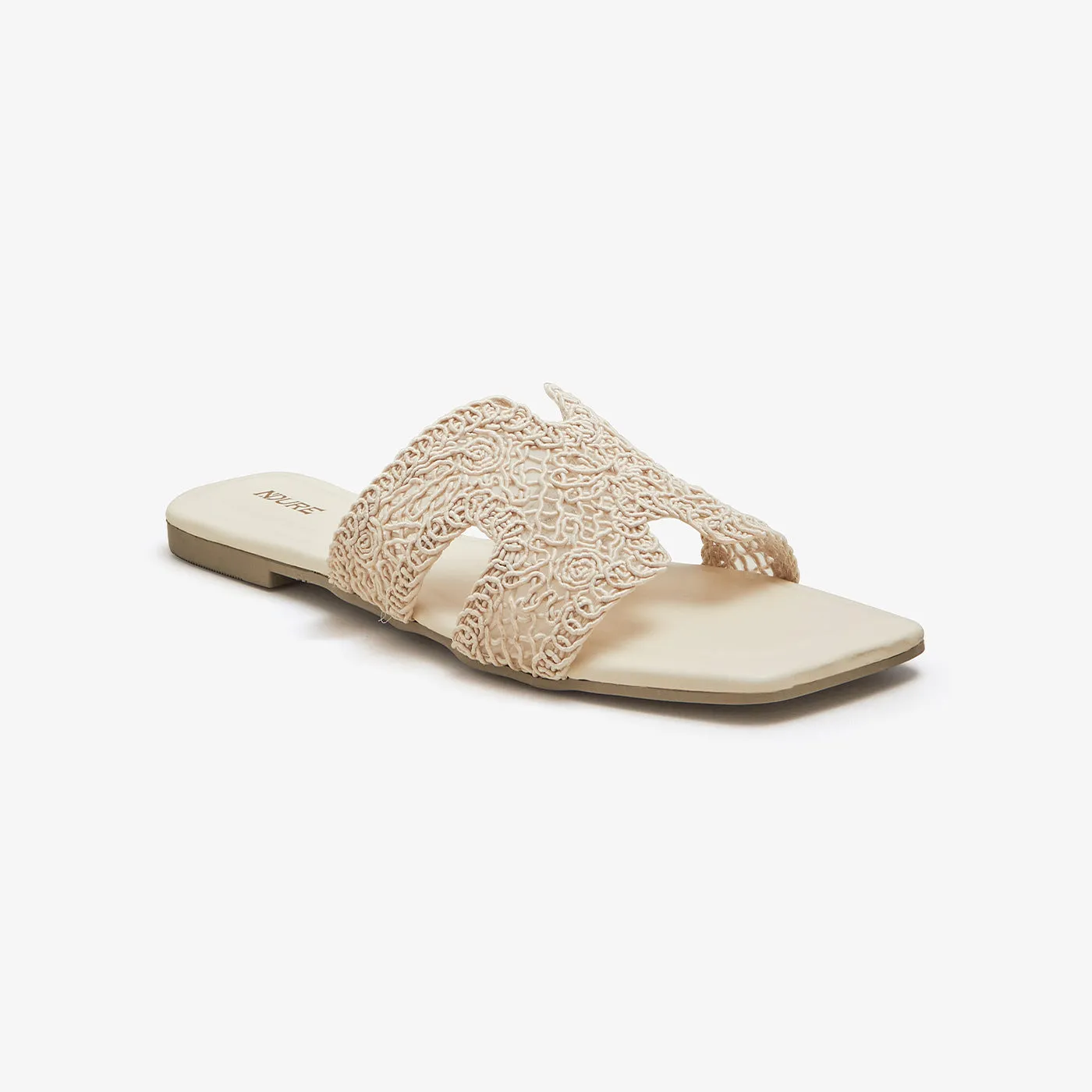 Women’s Lace Cut Slides
