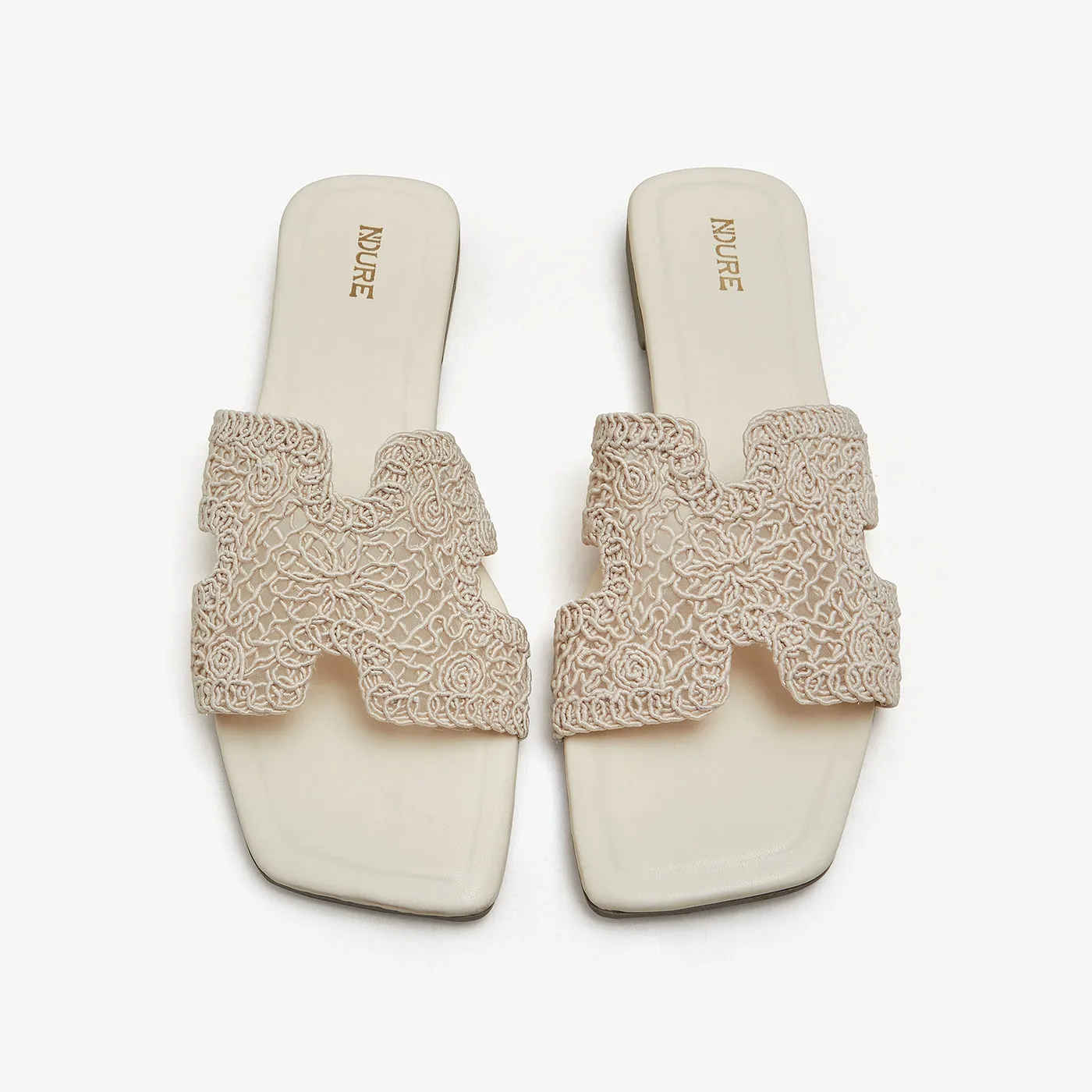 Women’s Lace Cut Slides