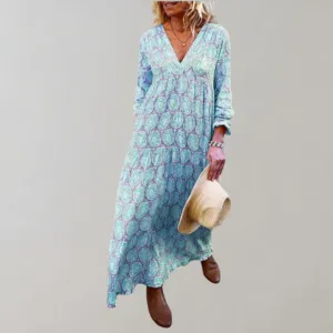 Women's Long Sleeve Summer Dress | Maxi