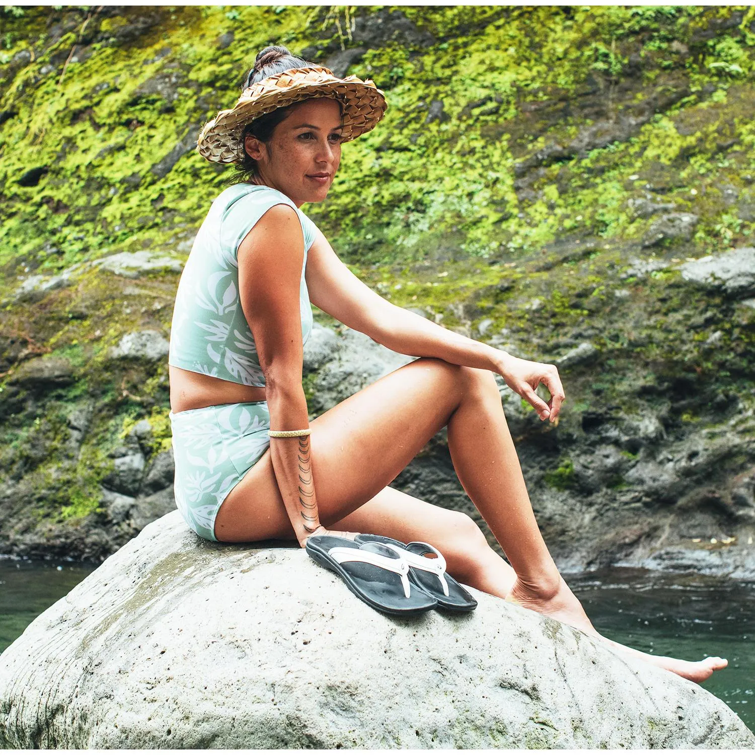 Women's OluKai Ohana Passion Flower/Black Synthetic