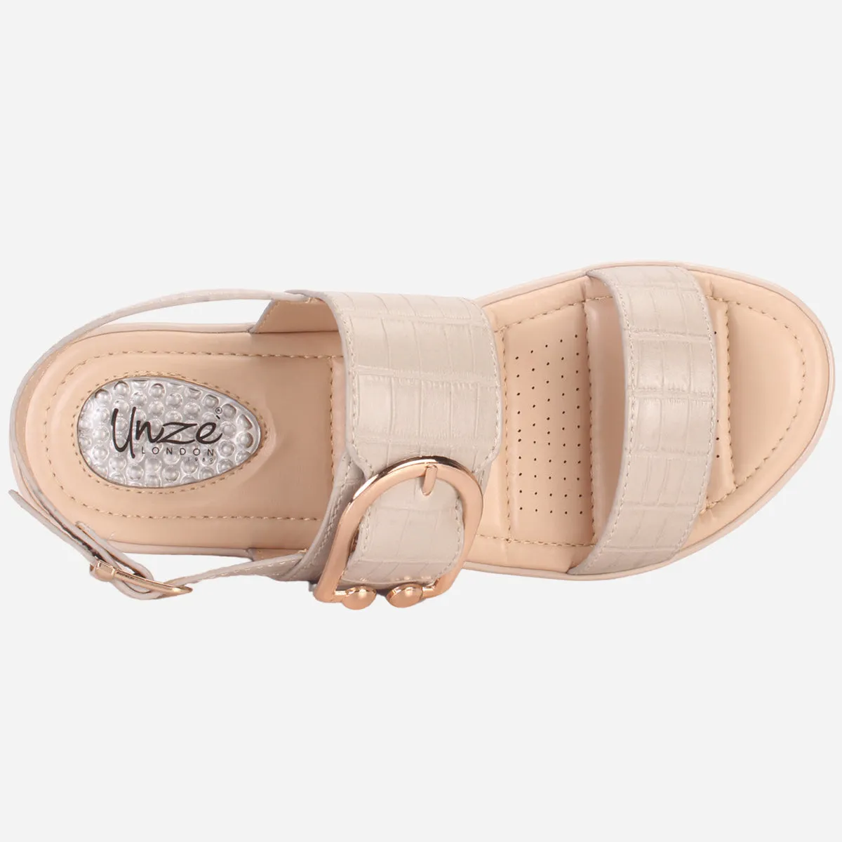 Womens "NIAMA" Open Toe Comfy Everyday Wedge Sandals