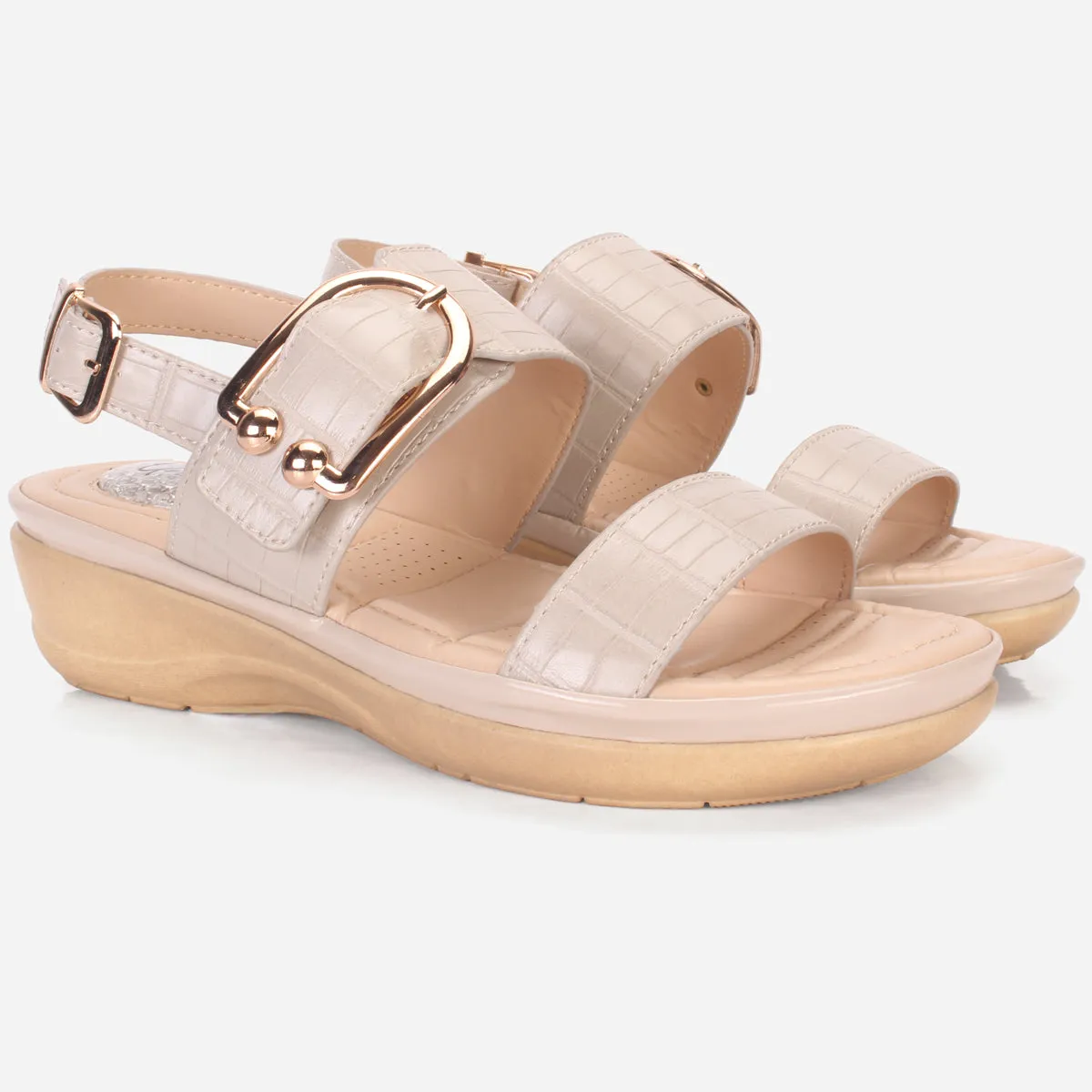 Womens "NIAMA" Open Toe Comfy Everyday Wedge Sandals