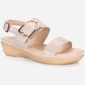 Womens "NIAMA" Open Toe Comfy Everyday Wedge Sandals