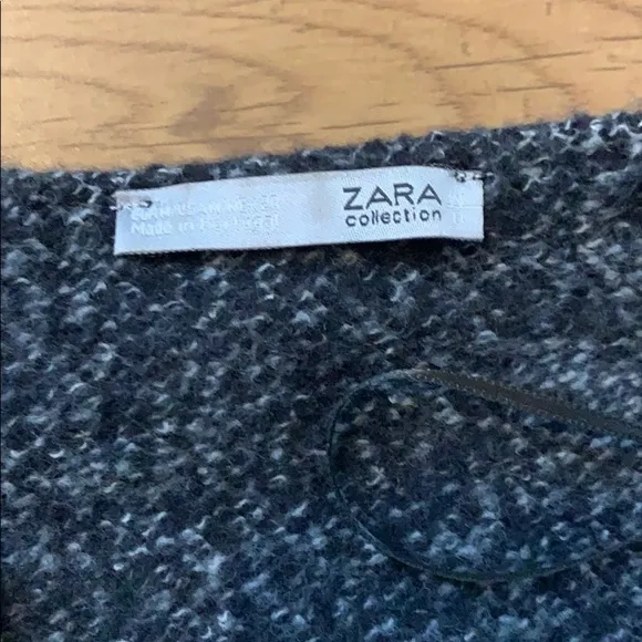 💕x2HP💕Zara sweater cardigan with leather trim