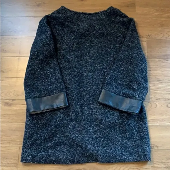 💕x2HP💕Zara sweater cardigan with leather trim