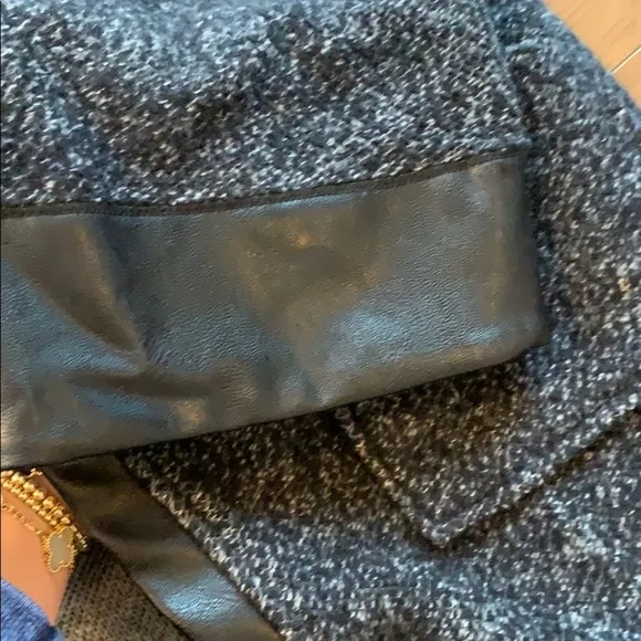 💕x2HP💕Zara sweater cardigan with leather trim