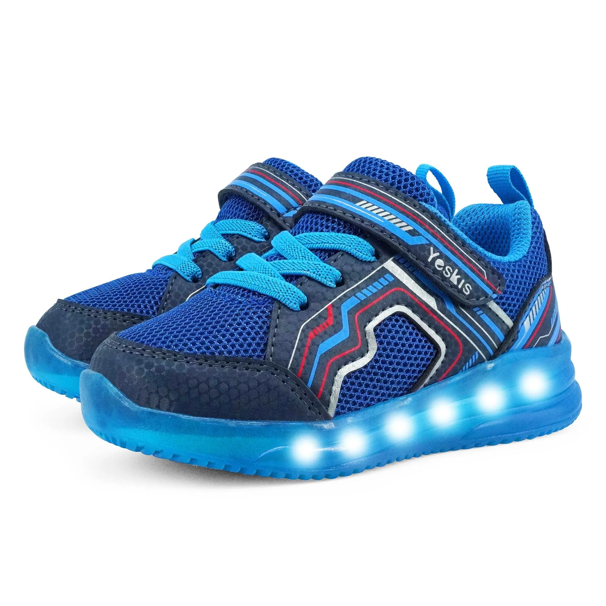 YESKIS Metaka Light Up Shoes for Boy Navy
