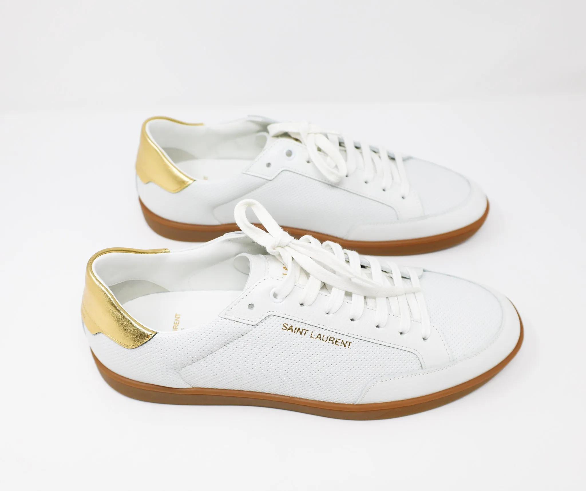 Yves Saint Laurent Court Classic Low Top in Perforated Leather
