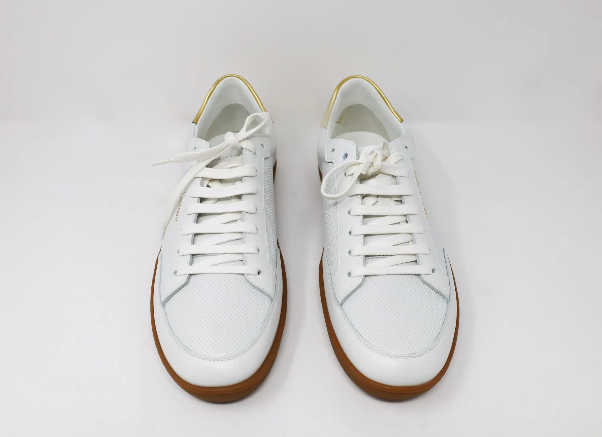 Yves Saint Laurent Court Classic Low Top in Perforated Leather